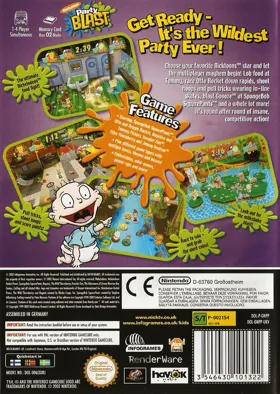 Nickelodeon Party Blast box cover back